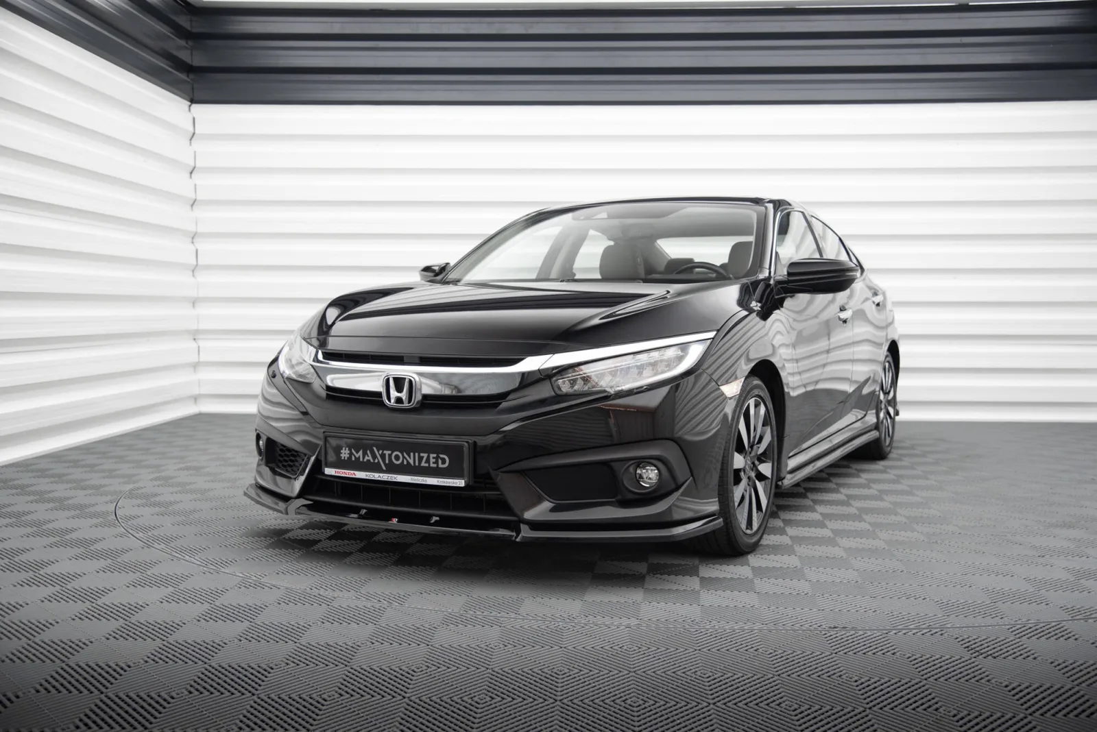 Front Splitter V.1 compatible with Honda Civic Sedan Mk10