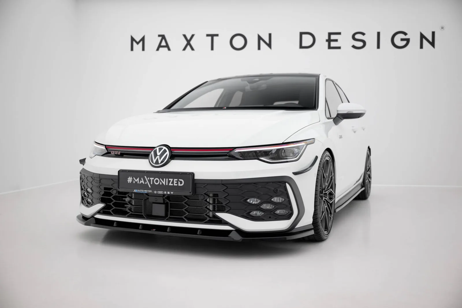 Front Splitter V.2 compatible with Volkswagen Golf GTI / GTE / R-Line Mk8 Facelift