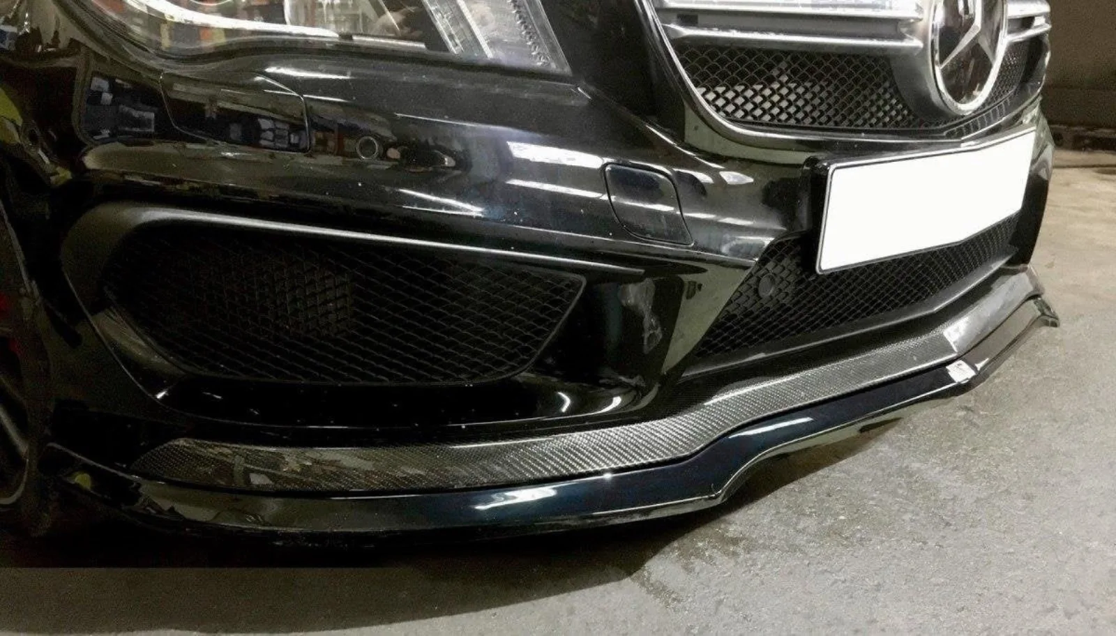 Front Splitter compatible with Mercedes CLA 45 AMG C117 Pre-Facelift V.1