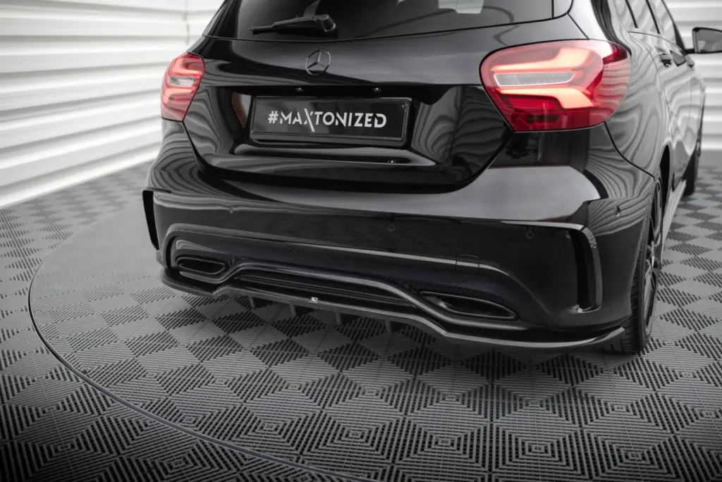 Rear Splitter (With Diffuser) compatible with Mercedes-Benz A AMG-Line W176 Facelif
