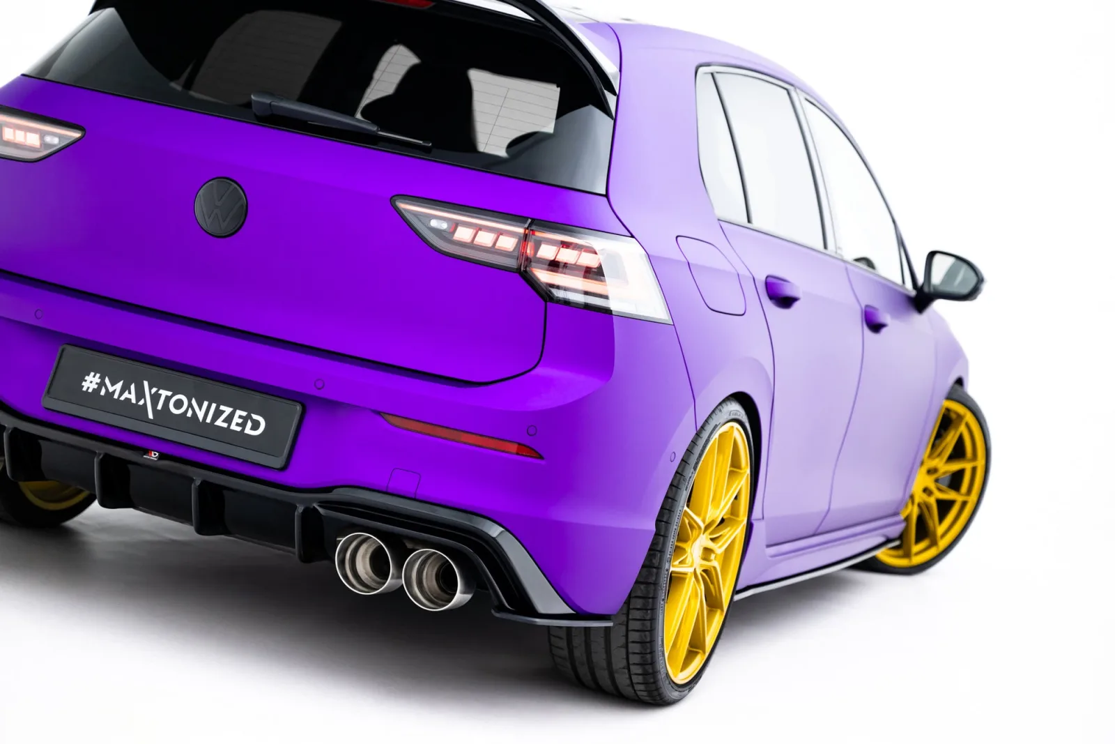 Rear Side Splitters Street Pro V.2 compatible with Volkswagen Golf R Hatchback Mk8 / Mk8 Facelift