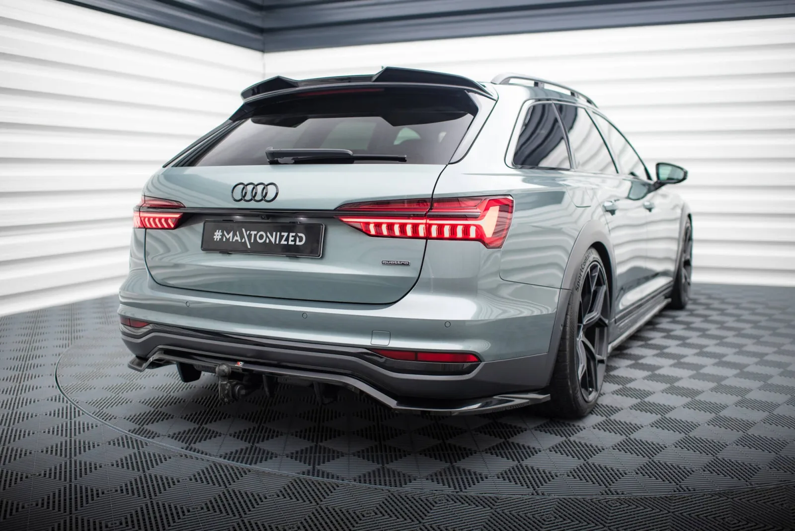 Rear Splitter (With Diffuser) compatible with Audi A6 Allroad C8