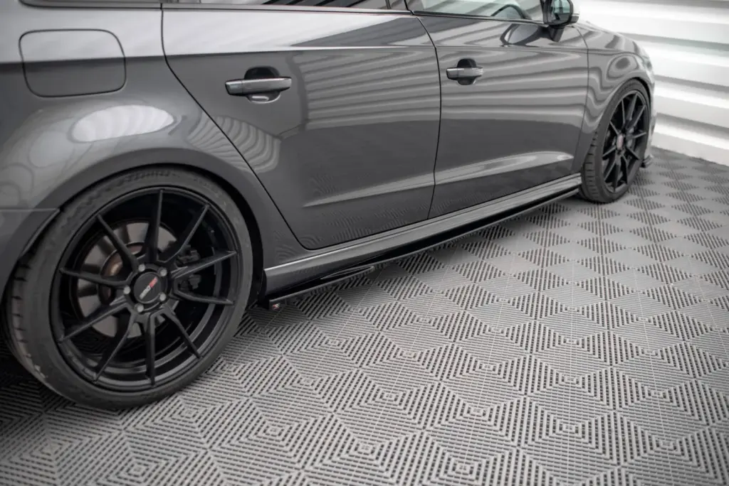 Side Skirts Diffusers V.2 compatible with Audi S3 / A3 S-Line Sportback 8V / 8V Facelift