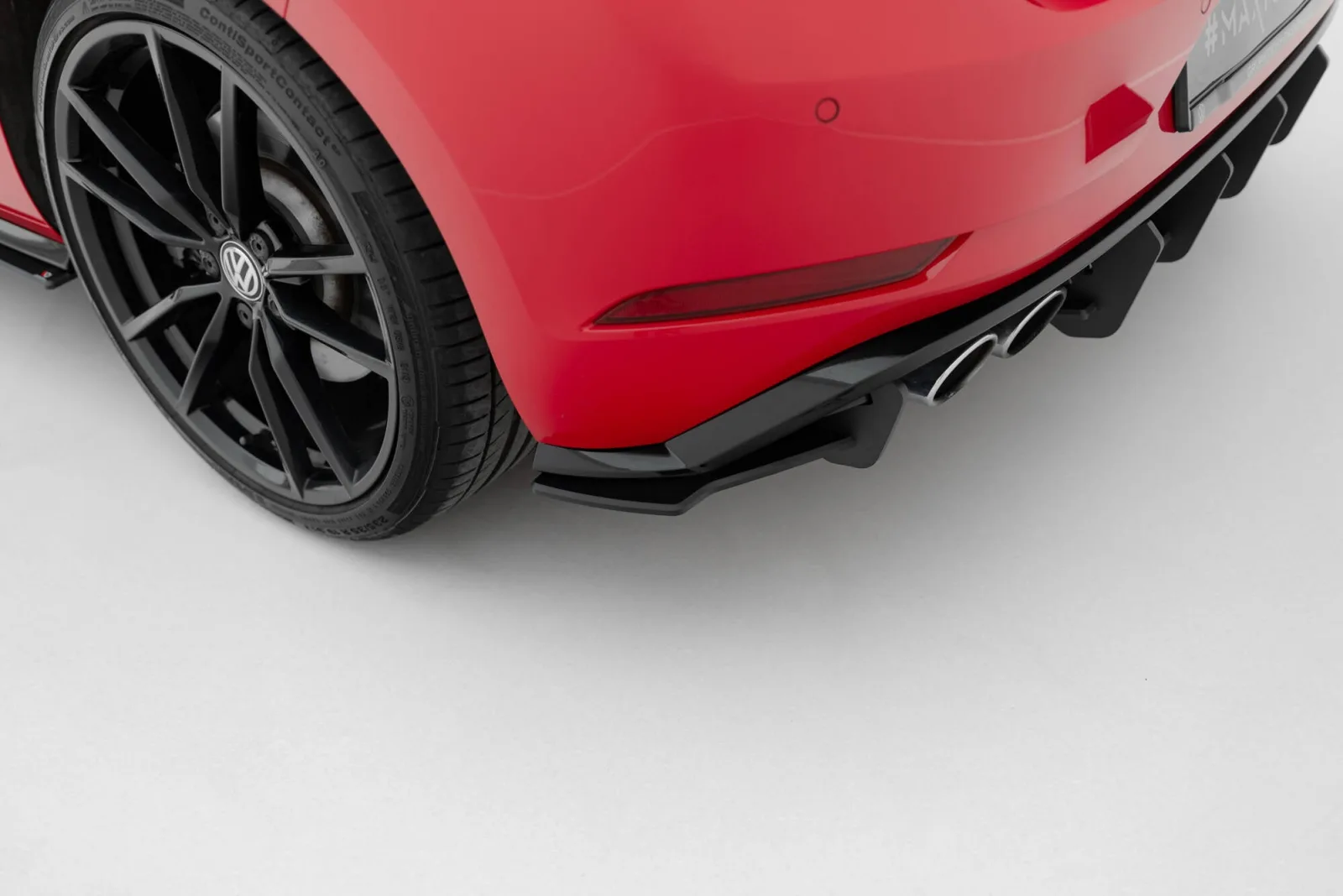 Rear Side Splitters Street Pro compatible with Volkswagen Golf R Mk7 Facelift