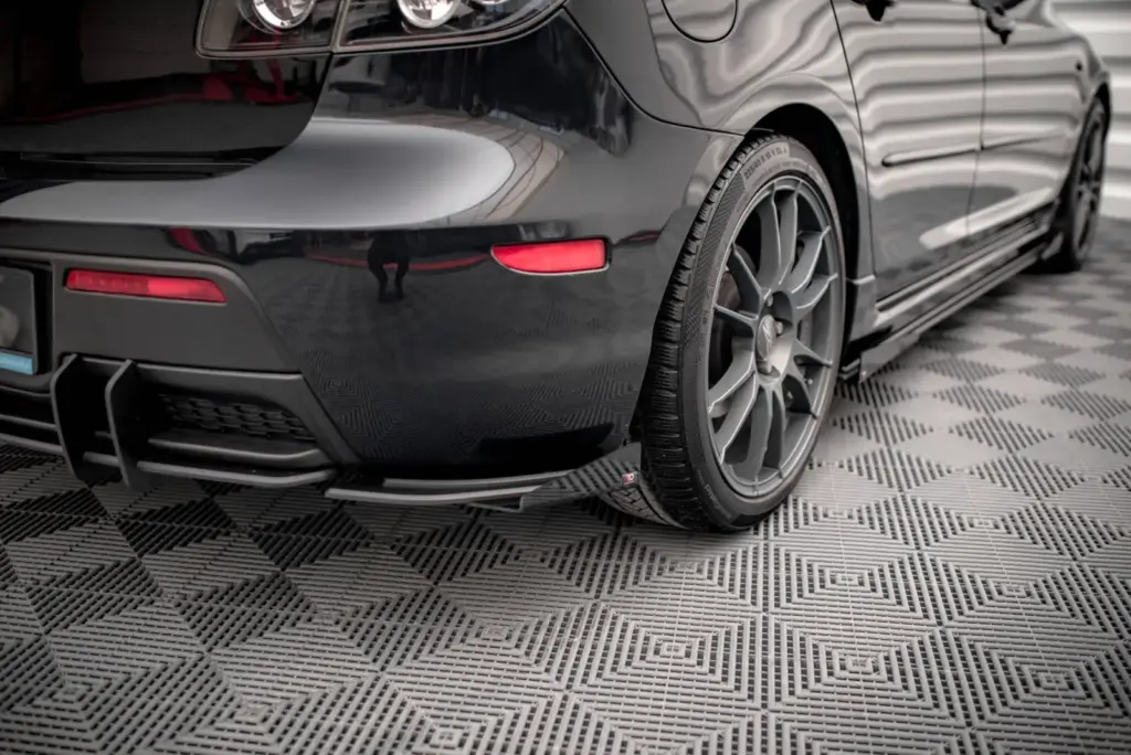 Rear Side Splitters Street Pro + Flaps compatible with Mazda 3 MPS Mk1 Version USA