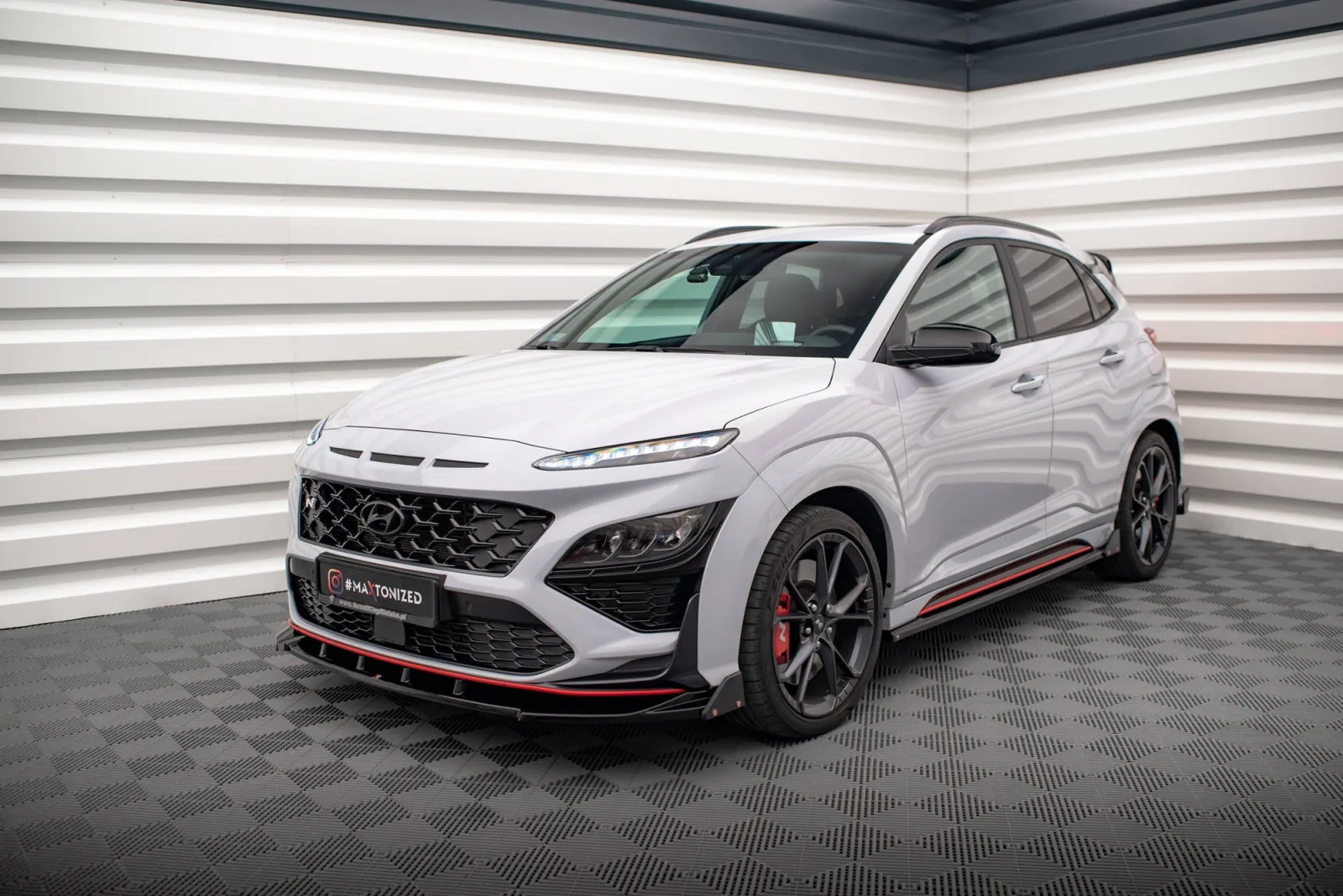 Front Splitter V.2 + Flaps compatible with Hyundai Kona N Mk1