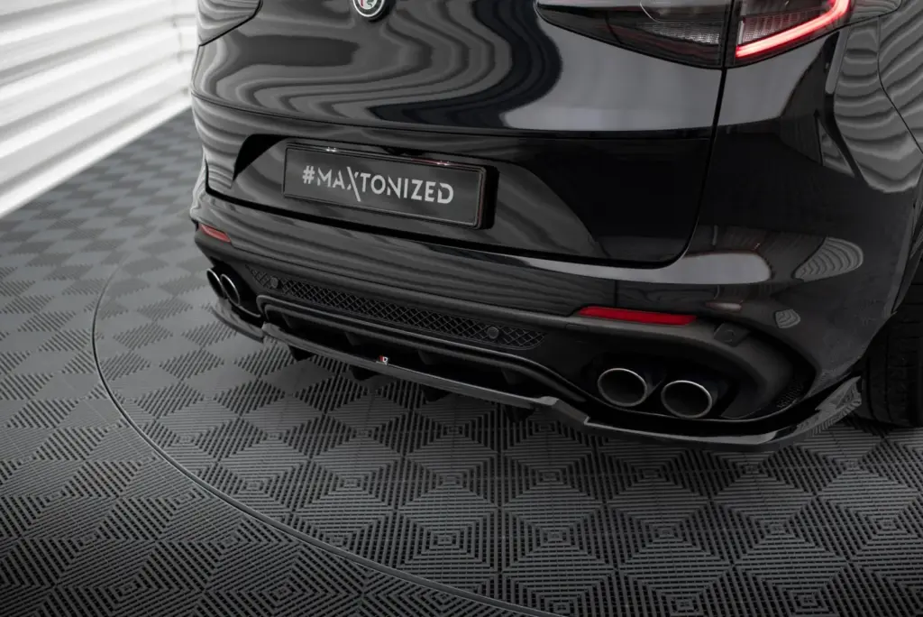 Rear Splitter (With Diffuser) compatible with Alfa Romeo Stelvio Quadrifoglio Mk1