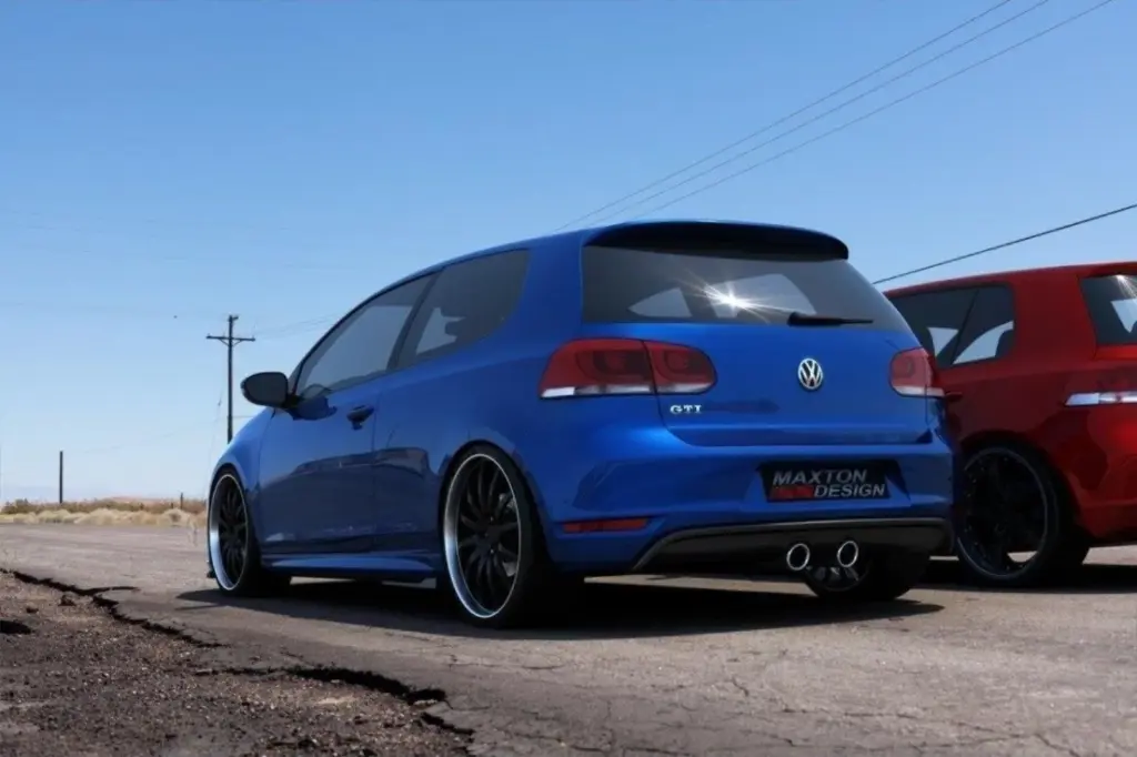 Rear Diffuser compatible with VW Golf 5 R32 Look for VW Golf 6 GTI