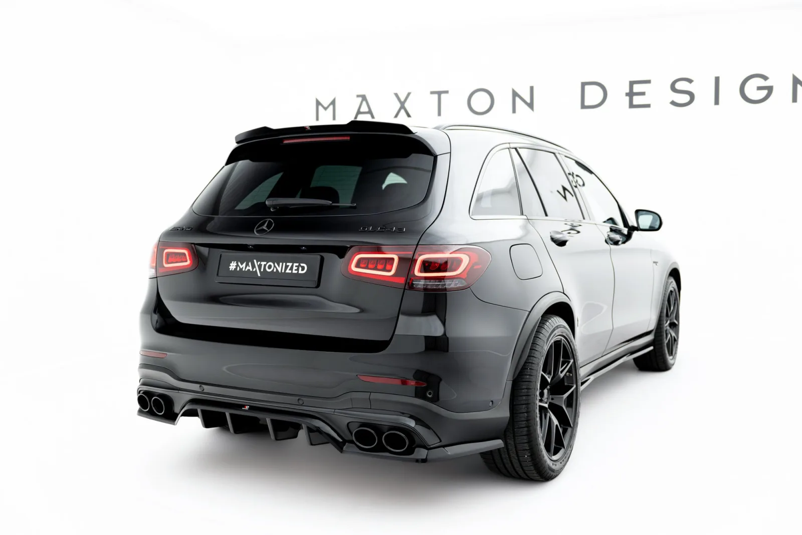 Rear Splitter (With Diffuser) compatible with Mercedes-AMG GLC 43 SUV X253 Facelift