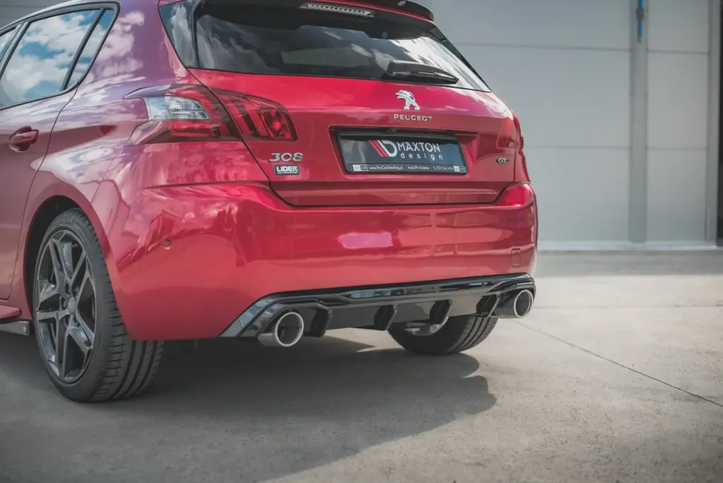 Rear Valance + Exhaust Tips Imitation compatible with Peugeot 308 GT Mk2 Facelift