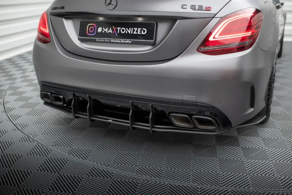 Rear Diffuser Street Pro compatible with Mercedes-AMG C63 Sedan / Estate W205 Facelift