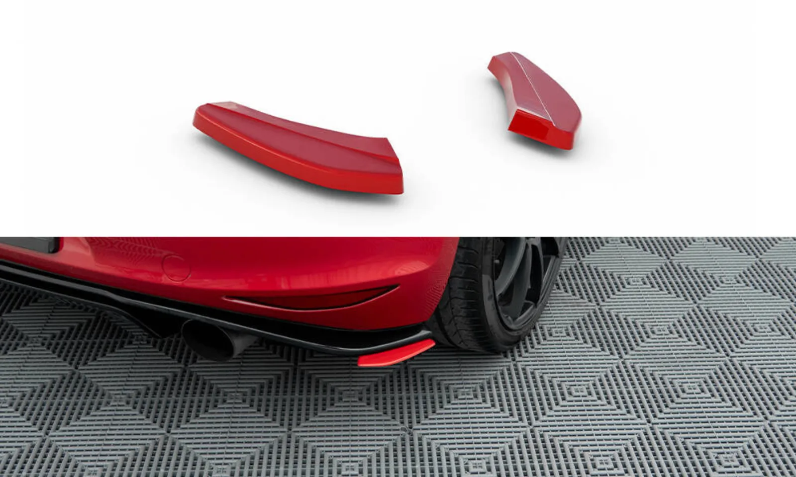 Rear Side Splitters compatible with Volkswagen Golf GTI Clubsport Mk7