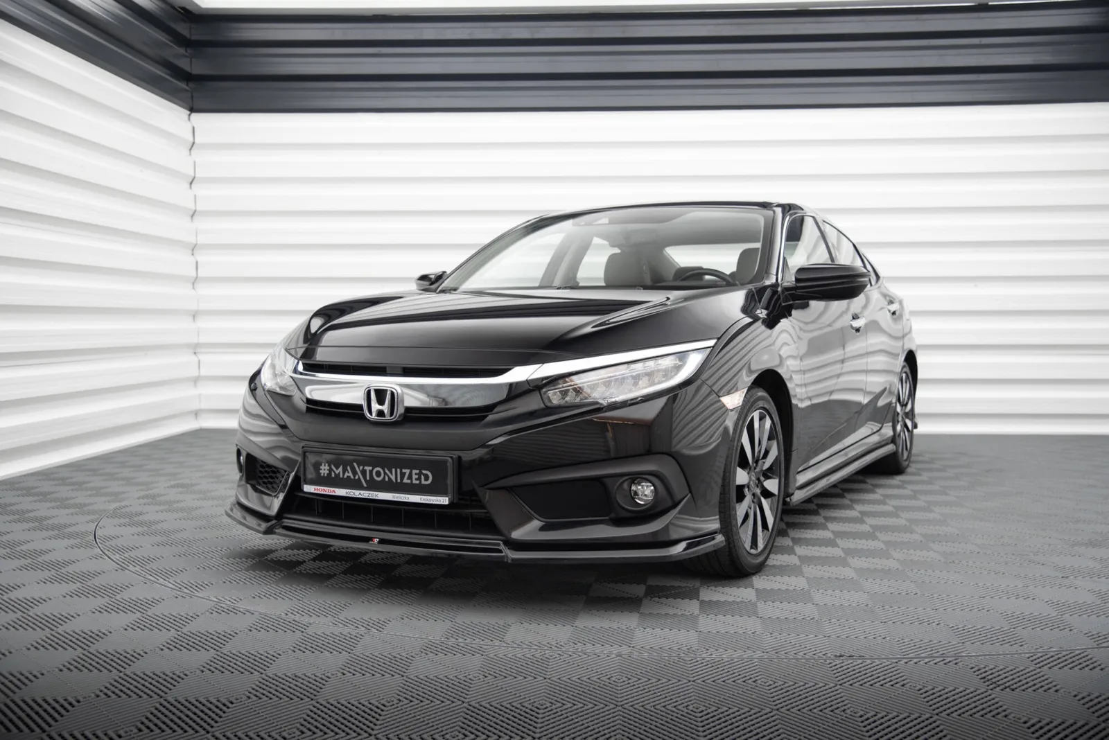Front Splitter V.2 compatible with Honda Civic Sedan Mk10