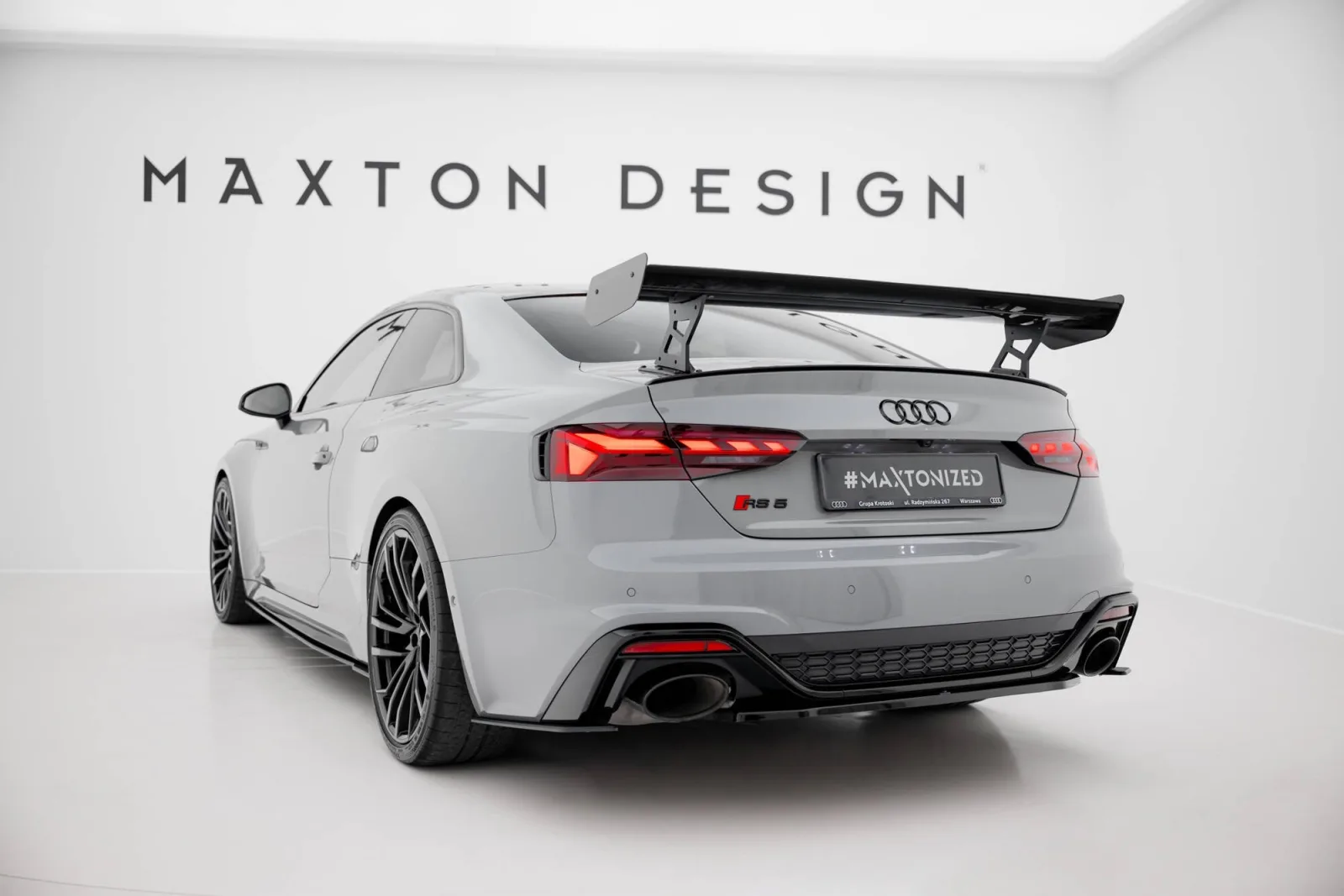 Carbon Spoiler With External Brackets V.2 compatible with Audi A5 / A5 S-Line / S5 / RS5 Coupe F5 / F5 Facelift