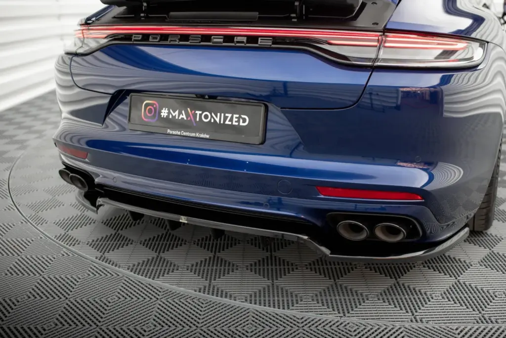 Rear Splitter (With Diffuser) compatible with Porsche Panamera E-Hybrid 971 Facelift