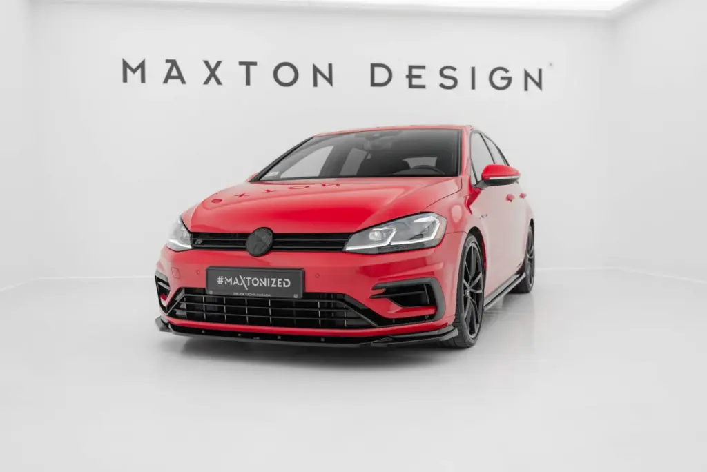 Front Splitter V.9 compatible with Volkswagen Golf R / R-Line Mk7 Facelift
