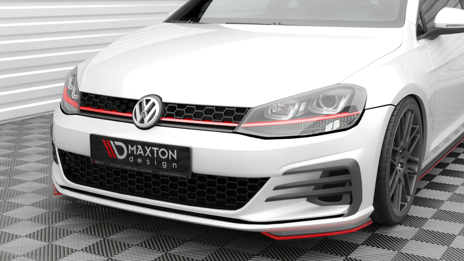Splitters Front Side compatible with Volkswagen Golf GTI / GTD Mk7 Facelift