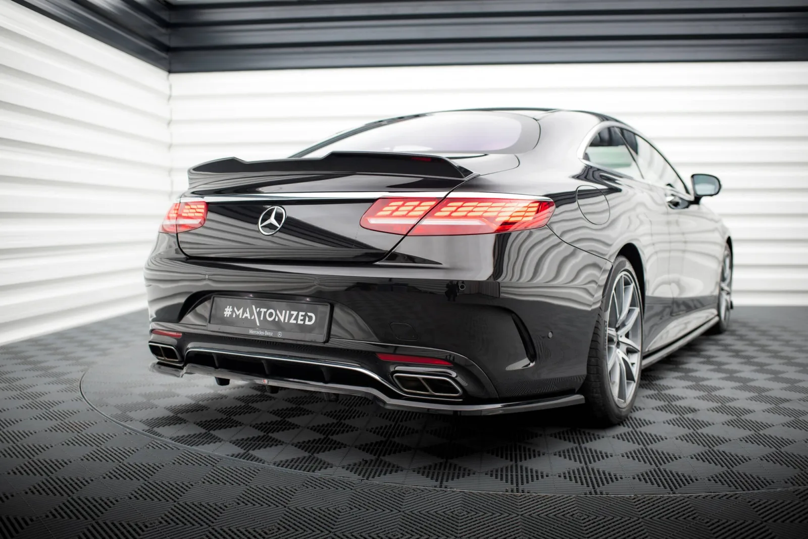Rear Splitter (With Diffuser) compatible with Mercedes-Benz S Coupe AMG-Line C217 Facelift