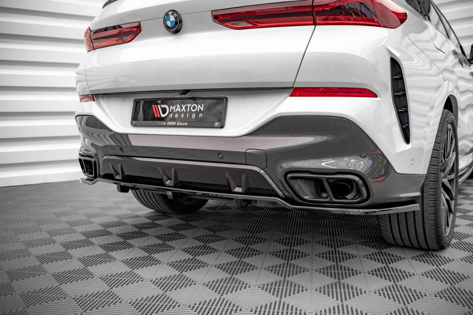 Rear Splitter (With Diffuser) V.1 compatible with BMW X6 M-Pack G06