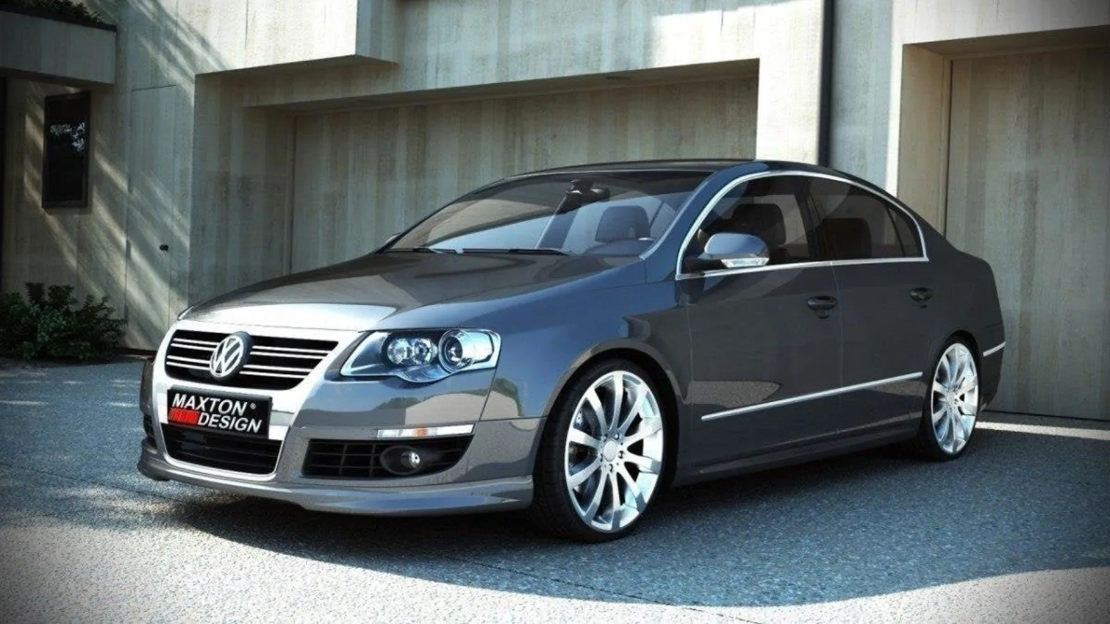 Spoiler Bumper Front compatible with VW Passat B6 ( R-Line Look )