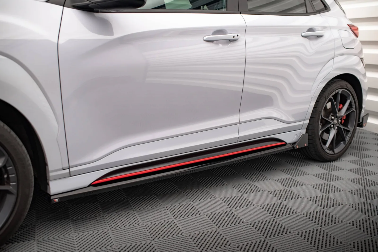Side Skirts Diffusers V.1 + Flaps compatible with Hyundai Kona N Mk1