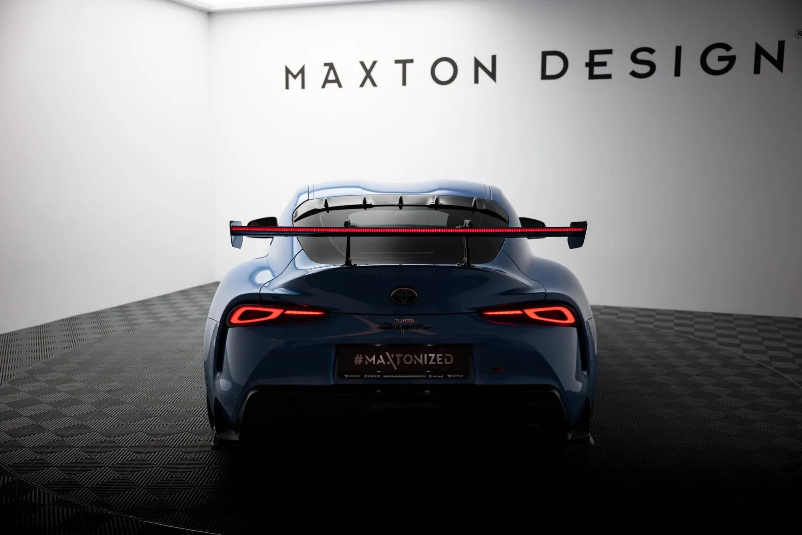 Carbon Spoiler With Top Mounts + LED compatible with Toyota Supra Mk5
