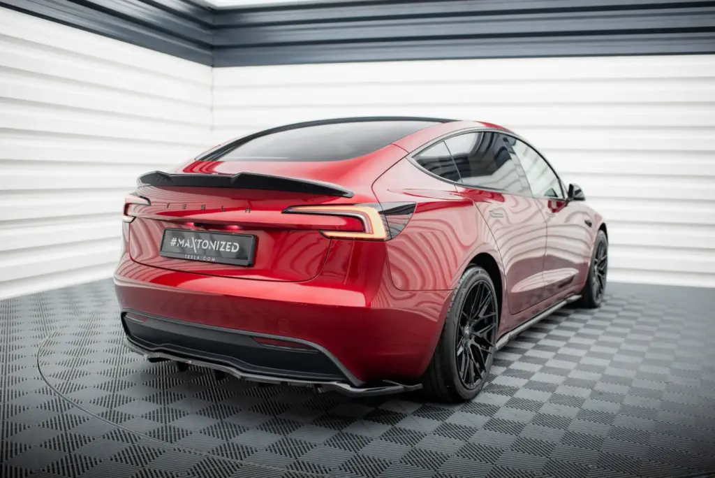Rear Splitter (With Diffuser) V.2 compatible with Tesla Model 3 Project Highland(Facelift)