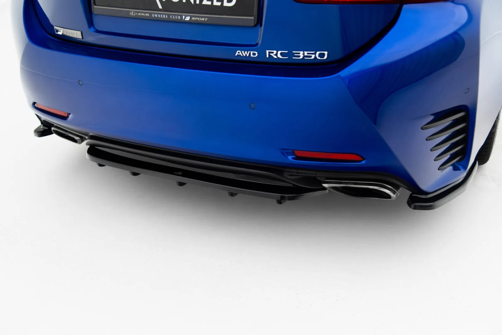 Rear Splitter (With Diffuser) compatible with Lexus Rc Mk1