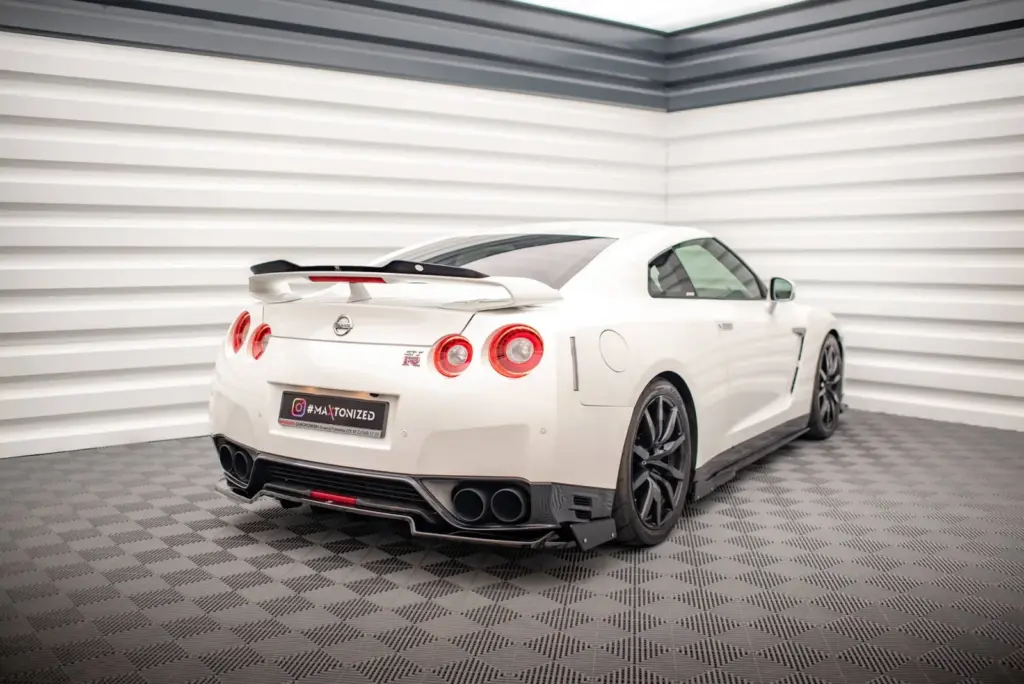 Rear Splitter + Flaps compatible with Nissan GTR R35 Facelift