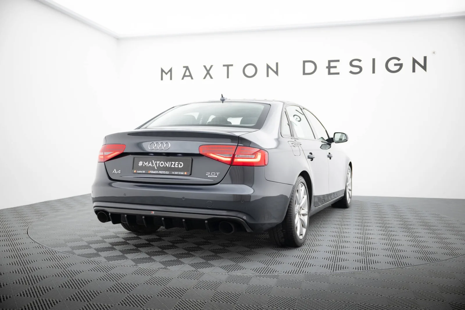 Rear Valance compatible with Audi A4 B8 Facelift (Version with single exhausts on both sides)