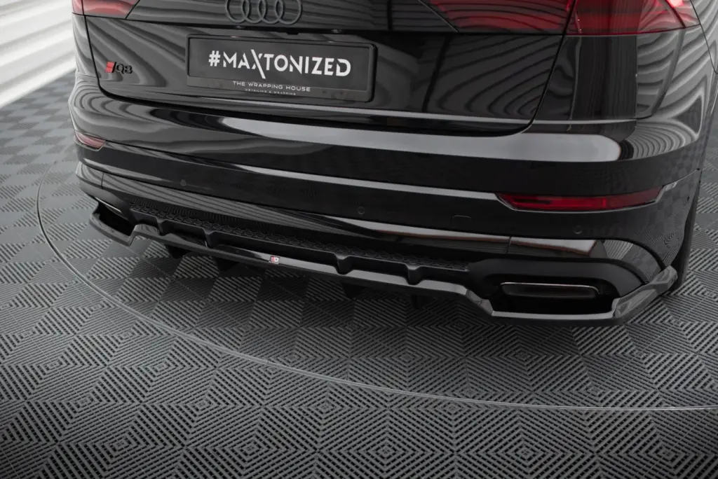 Rear Splitter (With Diffuser) V.1 compatible with Audi SQ8 / Q8 S-Line Mk1 Facelift