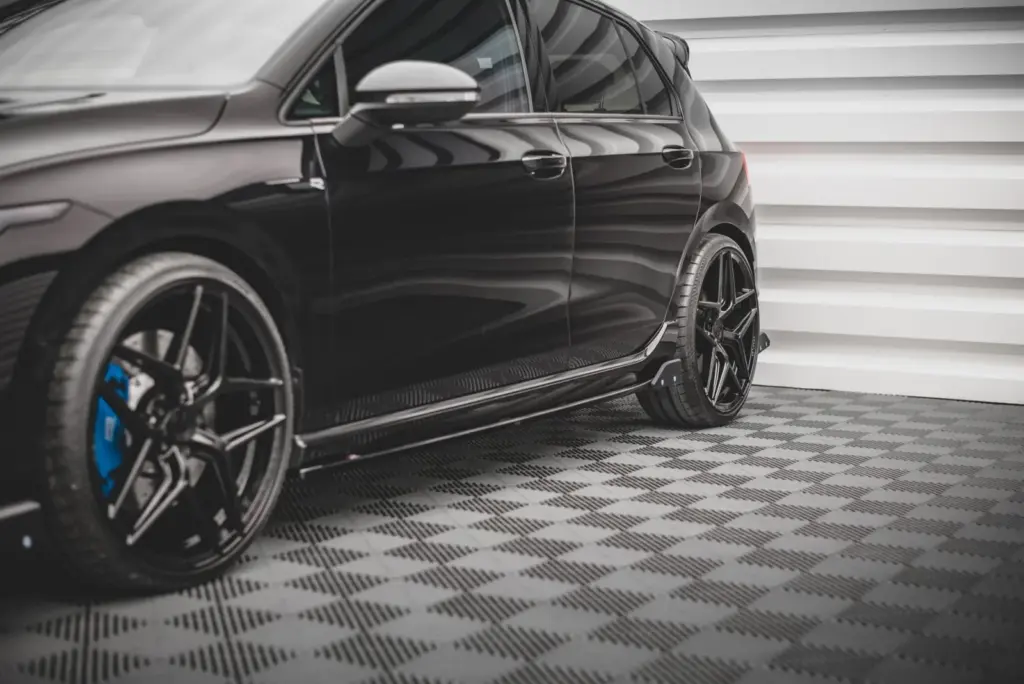Side Skirts Diffusers V.2 + Flaps compatible with Volkswagen Golf R Hatchback Mk8