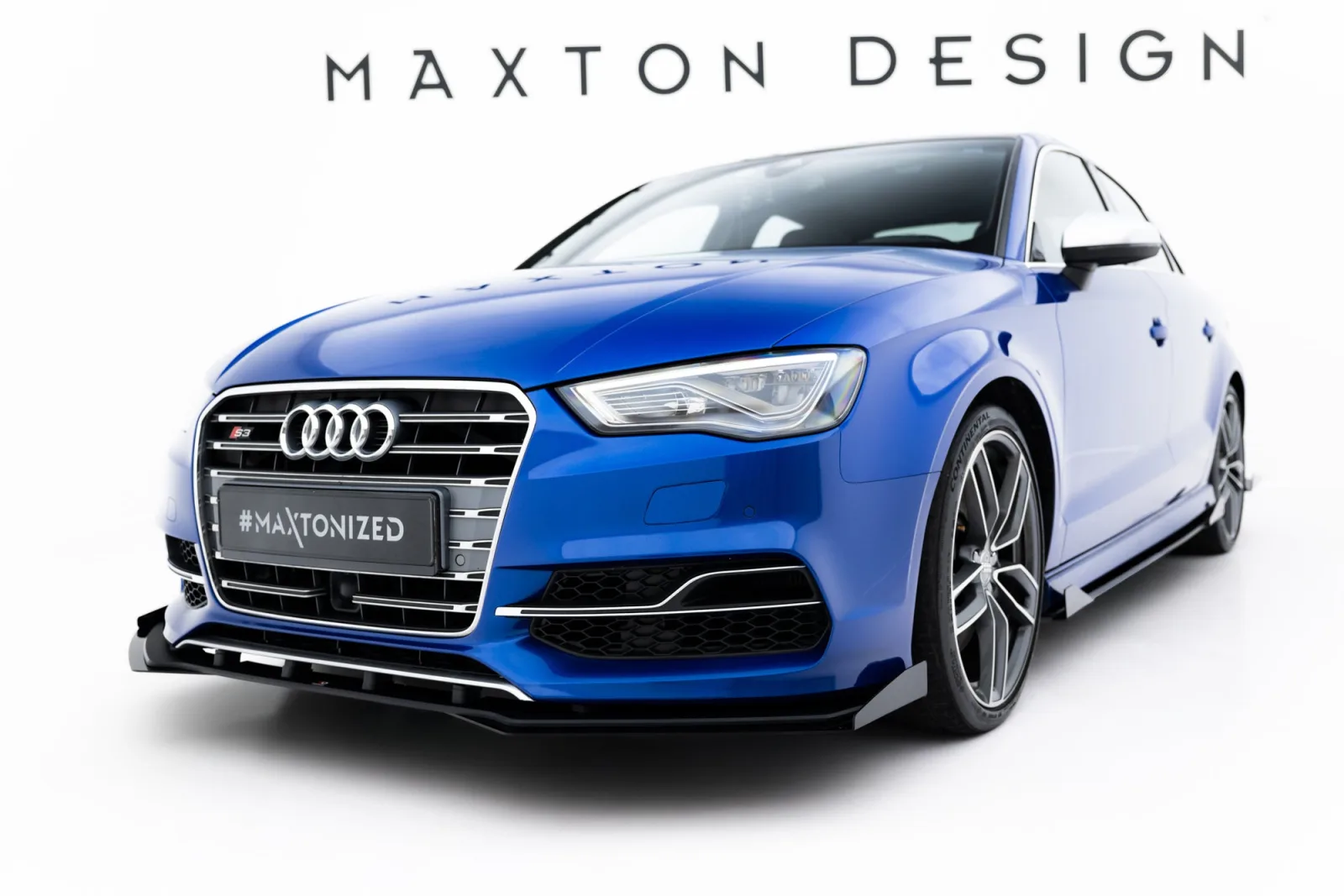 Front Splitter Street Pro + Flaps compatible with Audi S3 / A3 S-Line Sedan 8V