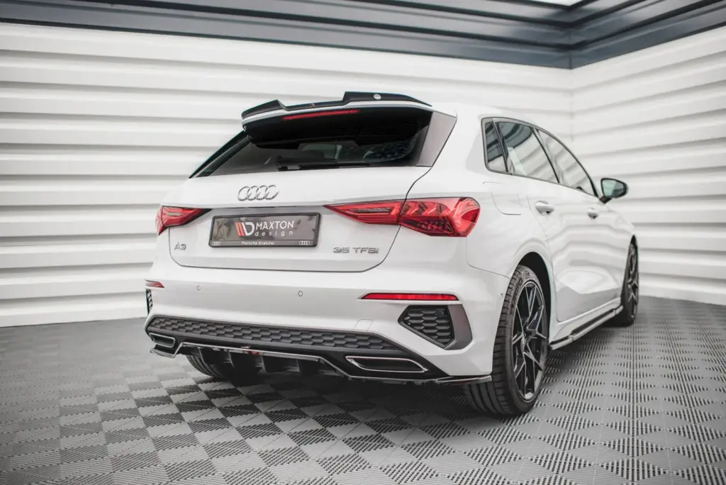 Rear Splitter (With Diffuser) compatible with Audi A3 S-Line Sportback 8Y