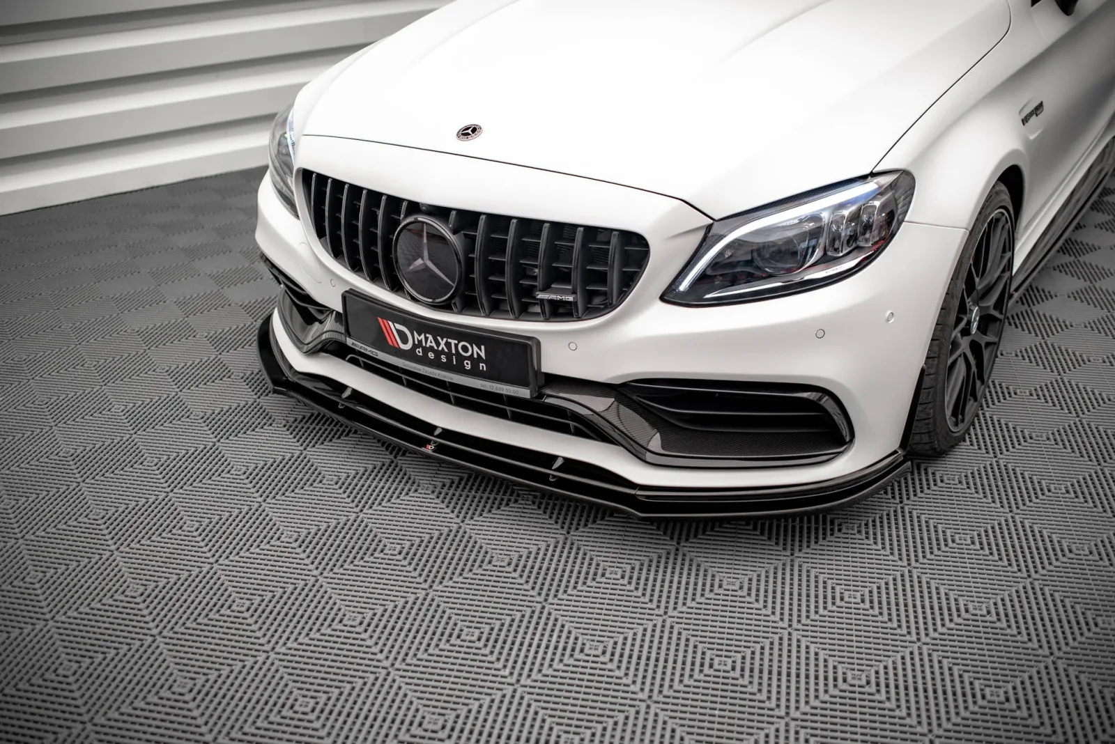 Front Splitter V.1 compatible with Mercedes-AMG C63 Coupe AMG Aero Pack C205 Facelift