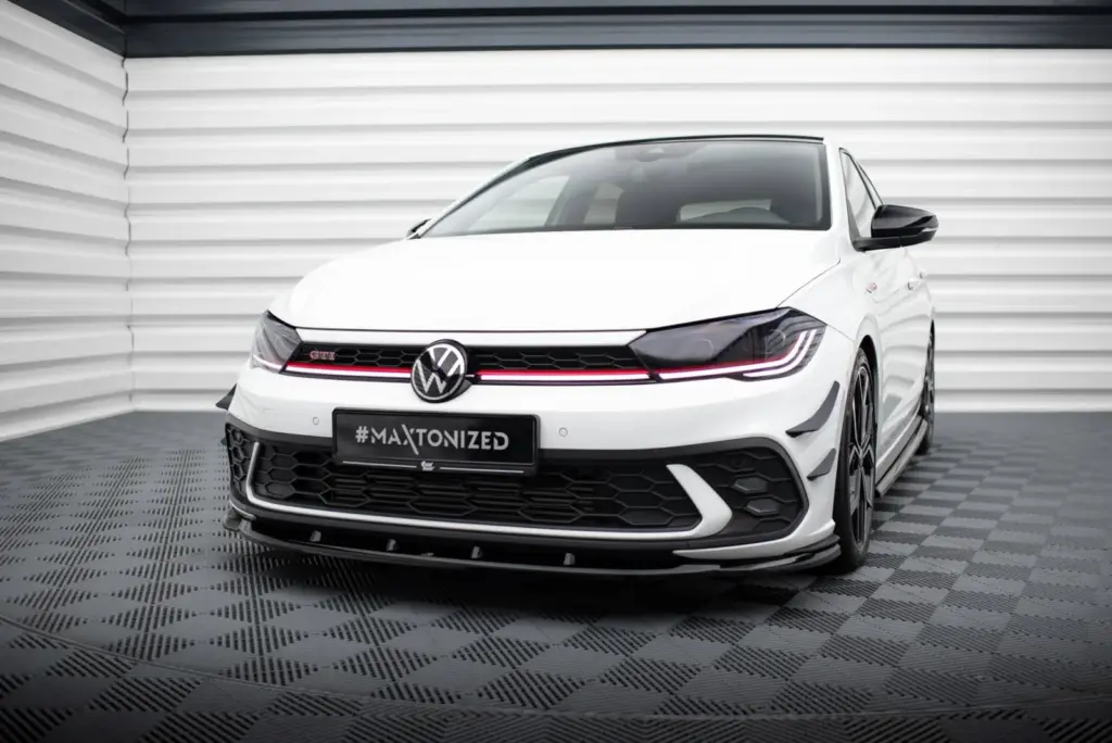 Front Splitter V.1 compatible with Volkswagen Polo GTI Mk6 Facelift