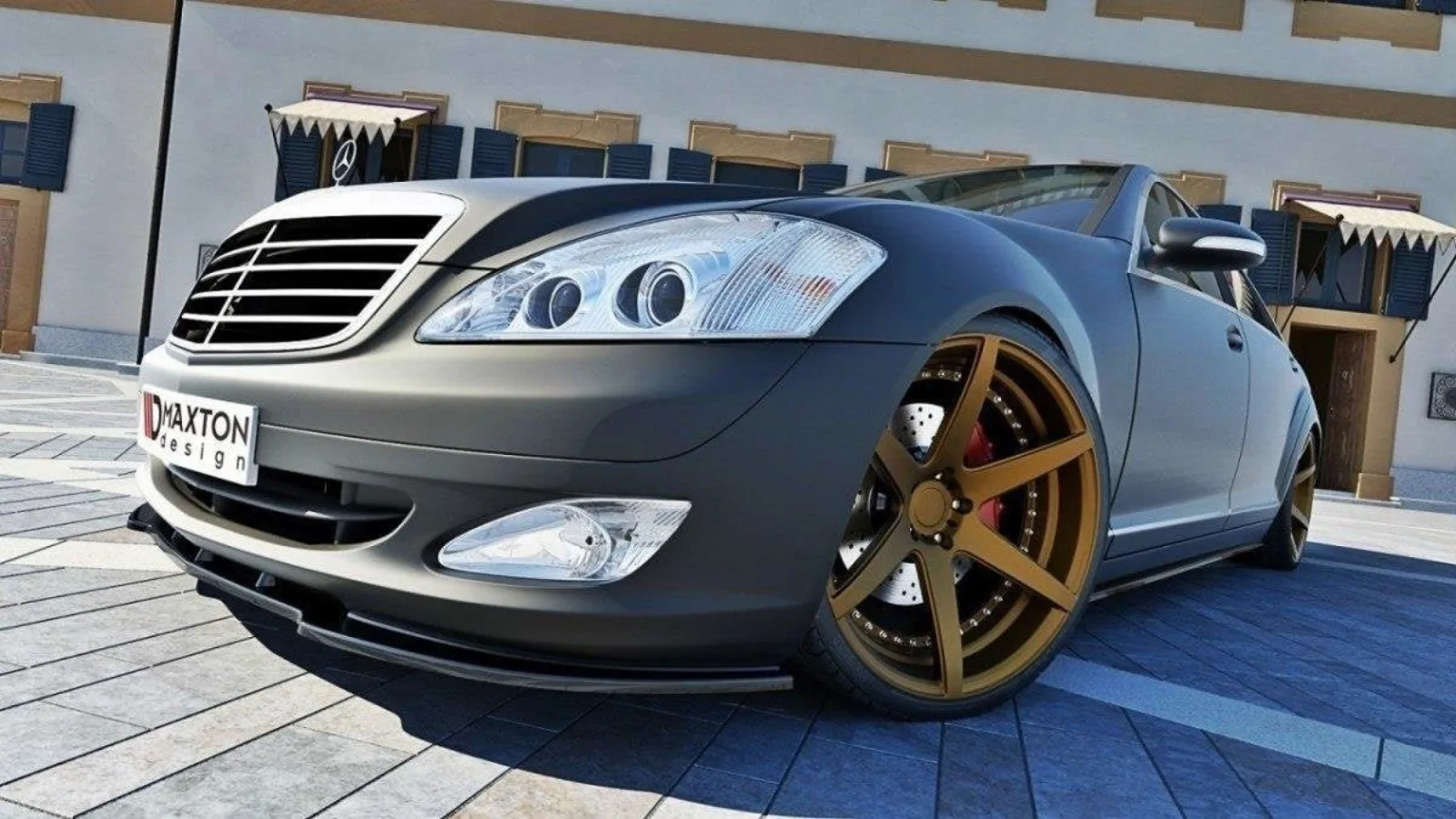 Front Splitter compatible with Mercedes S-Class W221