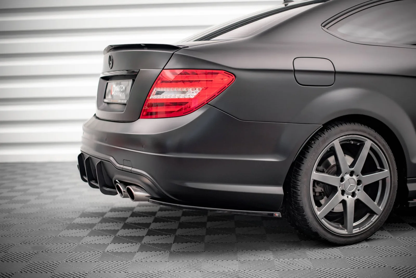 Rear Side Splitters compatible with Mercedes-Benz C Coupe / Sedan / Estate AMG-Line C204 / W204 Facelift / S204 Facelift