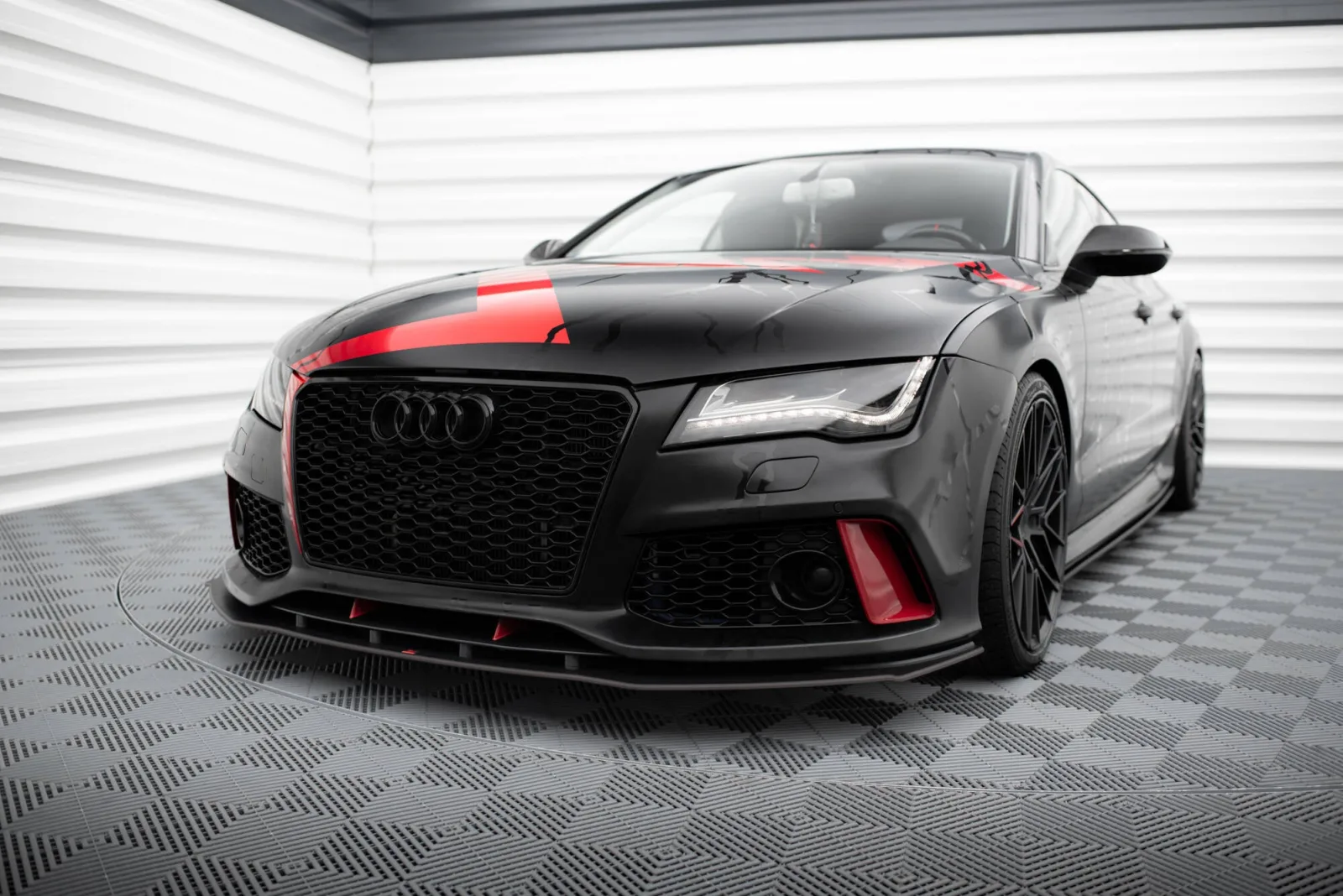 Front Splitter Street Pro compatible with Audi A7 RS7 Look C7