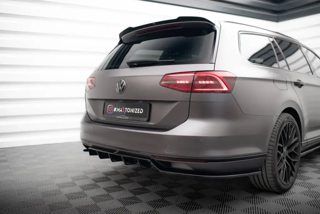 Rear Splitter (With Diffuser) compatible with Volkswagen Passat Sedan / Variant B8