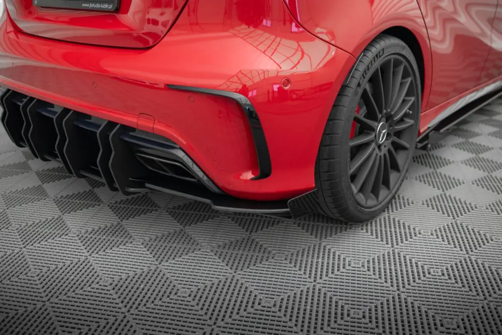 Rear Side Splitters Street Pro + Flaps compatible with Mercedes-Benz A 45 AMG W176 Facelift
