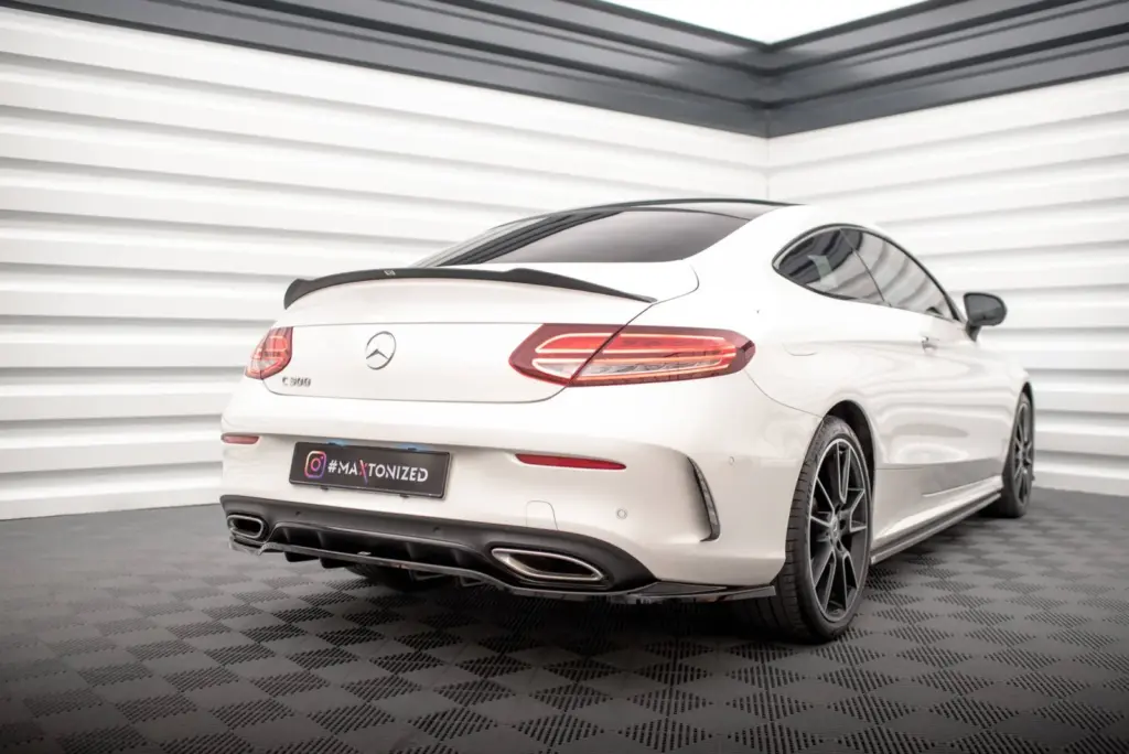 Rear Splitter (With Diffuser) compatible with Mercedes-Benz C Coupe AMG-Line C205 Facelift