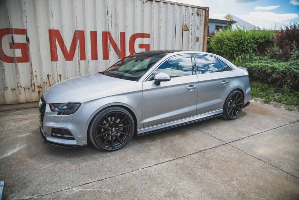 Side Skirts Diffusers V.2 compatible with Audi S3 / A3 S-Line Sedan 8V Facelift