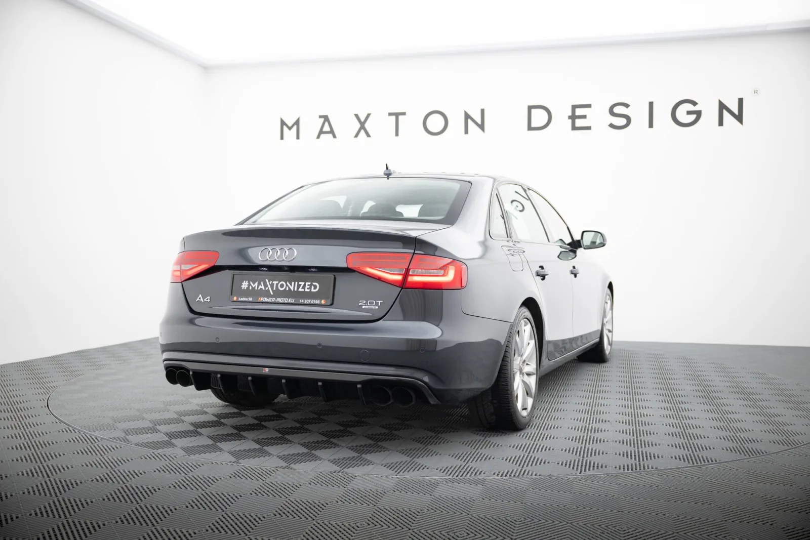 Rear Valance compatible with Audi A4 B8 Facelift (Double Exhaust On Both Sides Version)