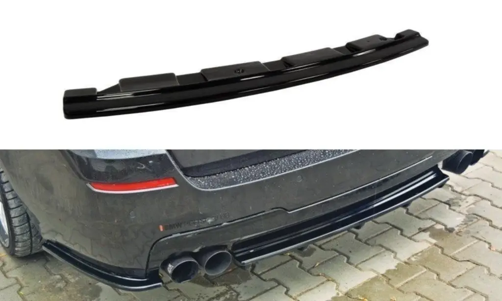 Rear Splitter compatible with BMW 5 M-Pack Sedan/Touring F10/F11 - Without Vertical Bars (2 double Exhaust Tips)
