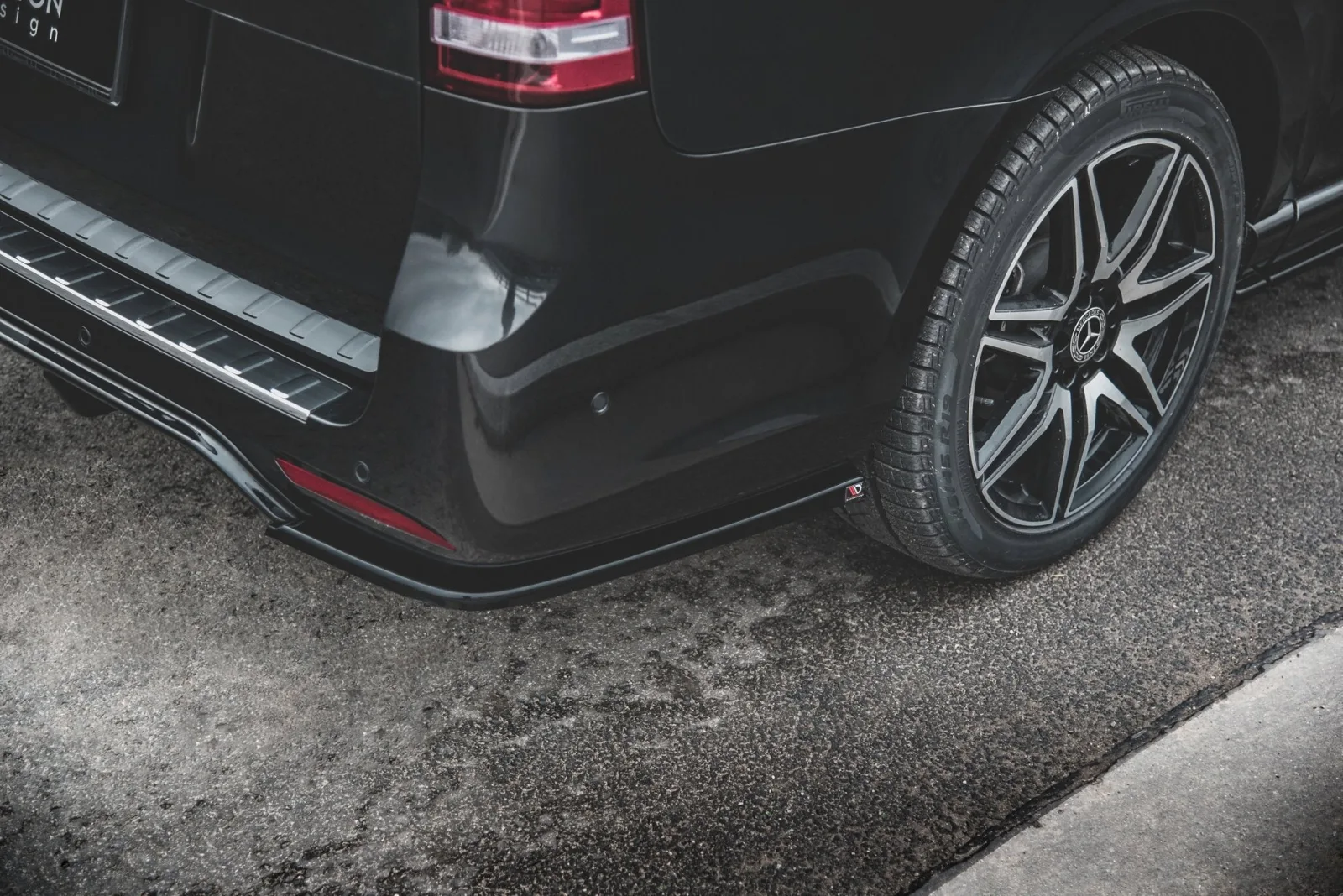 Rear Side Splitters V.2 compatible with Mercedes-Benz V-Class AMG-Line W447 Facelift