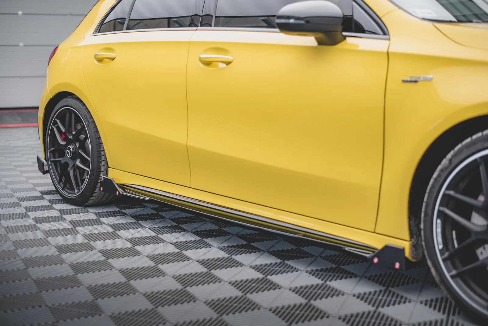 Side Skirts Diffusers V.2 + Flaps compatible with Mercedes-AMG A45 S