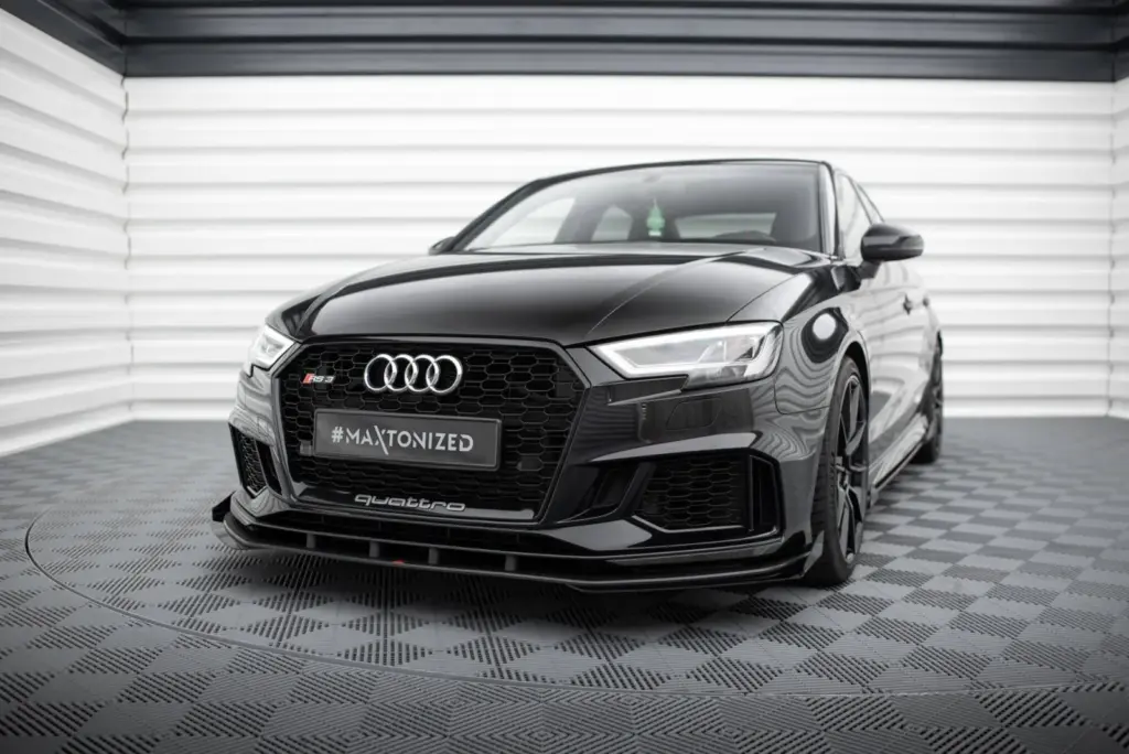 Front Splitter Street Pro V.1 + Flaps compatible with Audi RS3 Sedan 8V Facelift