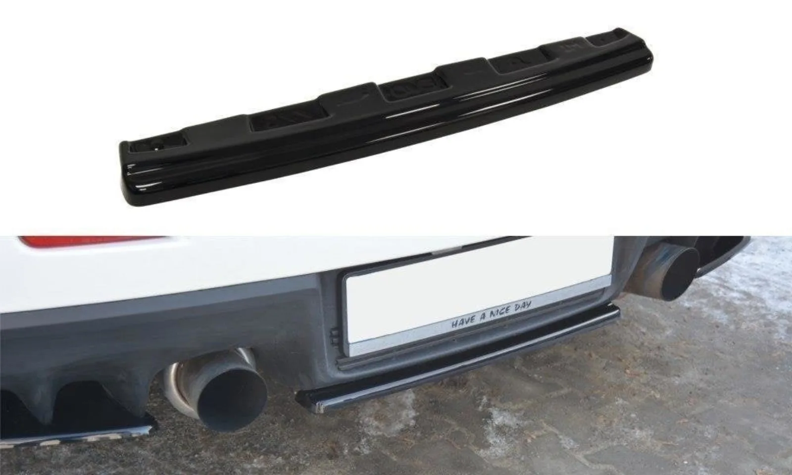 Rear Splitter compatible with Mitsubishi Lancer Evo X (Without Diffuser)
