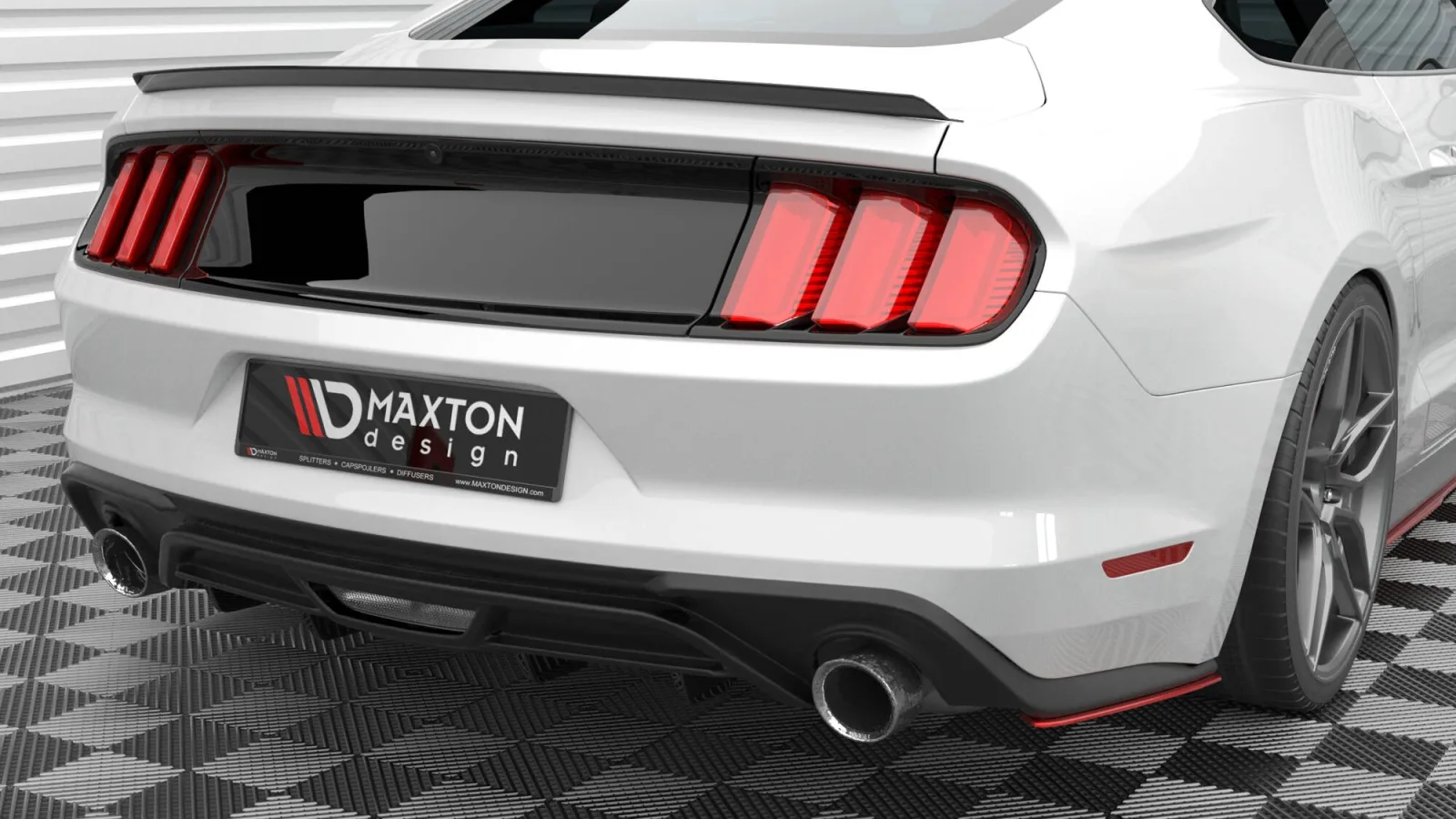 Rear Side Splitters V.2 compatible with Ford Mustang GT Mk6 Facelift